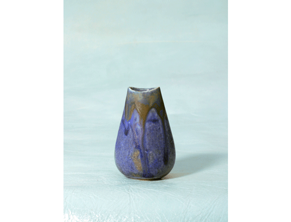 <p>Vase miniature en grés Bleu</p>